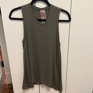 Elegant Olive Sleeveless Tank Top